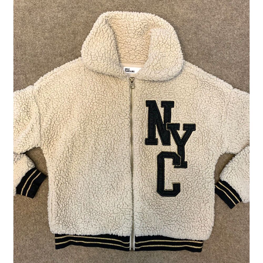 Epic Threads NYC Sherpa Jacket Girls S Bomber Lined Full Zip Up